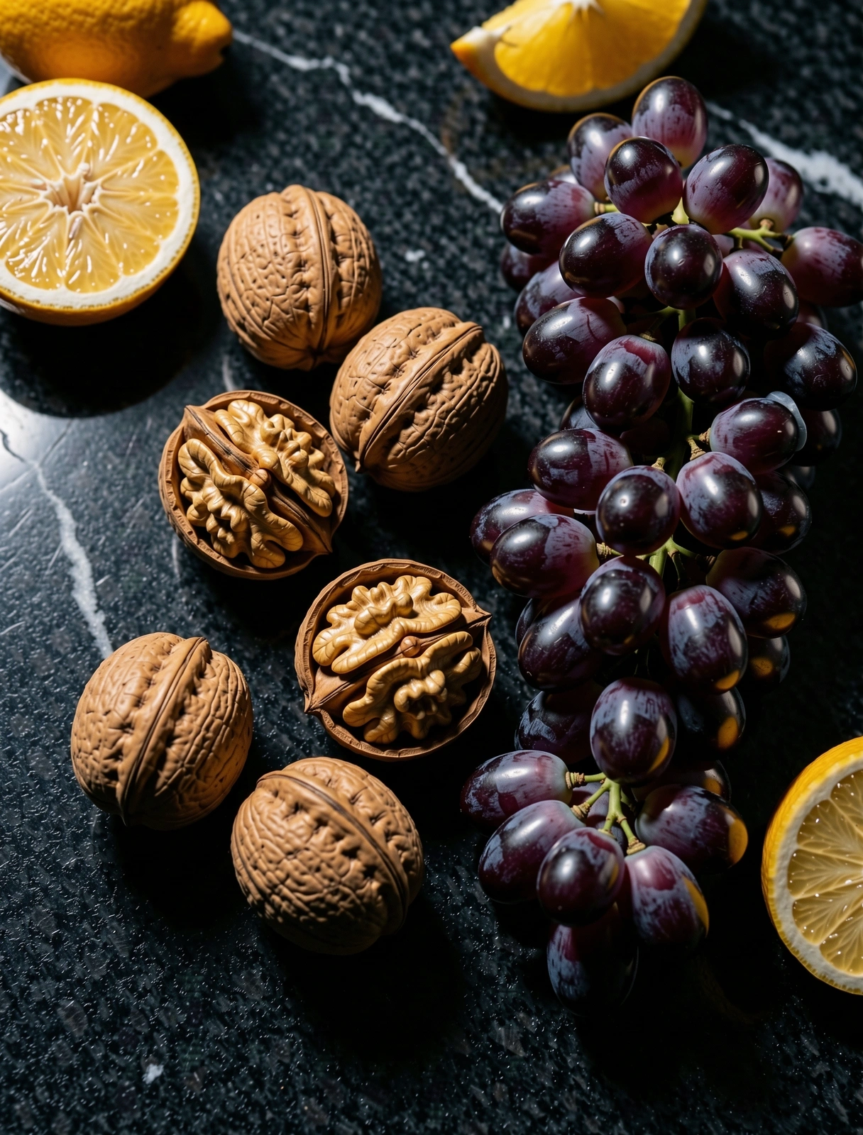 Vibrant nutritional ingredients editorial shot